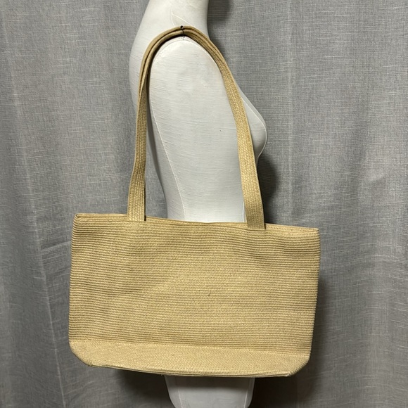 Bijoux Terner Snap Top Shoulder Bag-100% Paper-Natural Beige Color-GUC - Picture 2 of 16